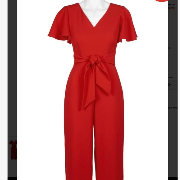 tahari jumpsuit red
